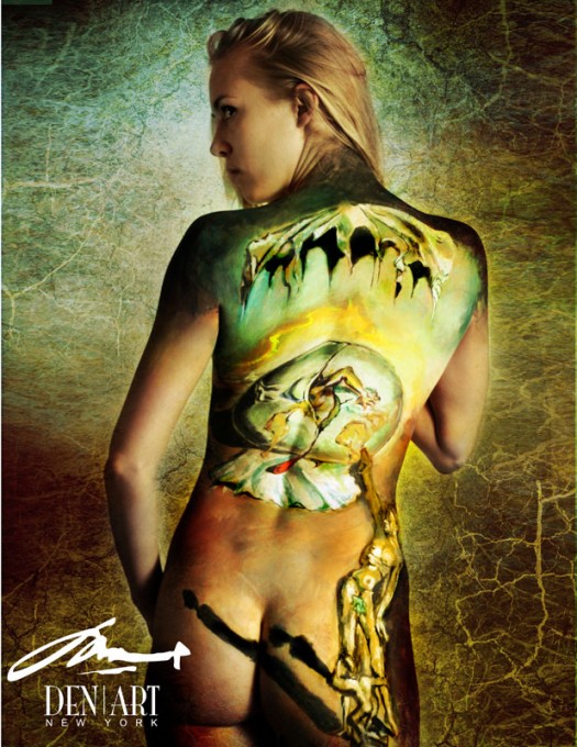 Geopoliticus body painting by DEN ART NY