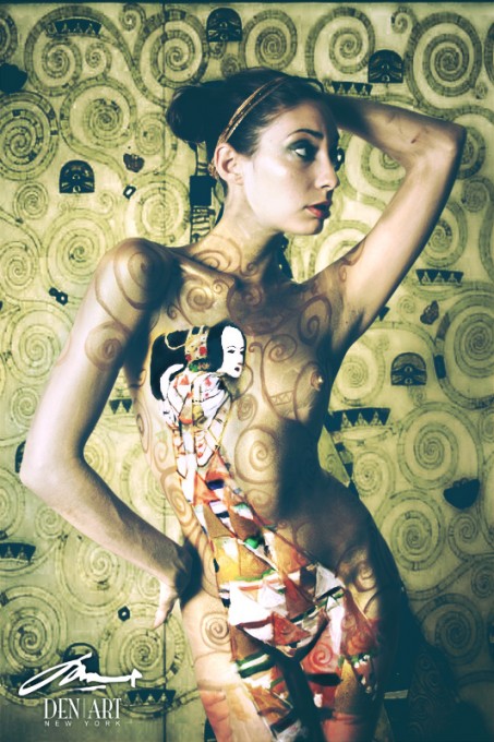 ecxpectation klimt body painting by Danny Setiawan
