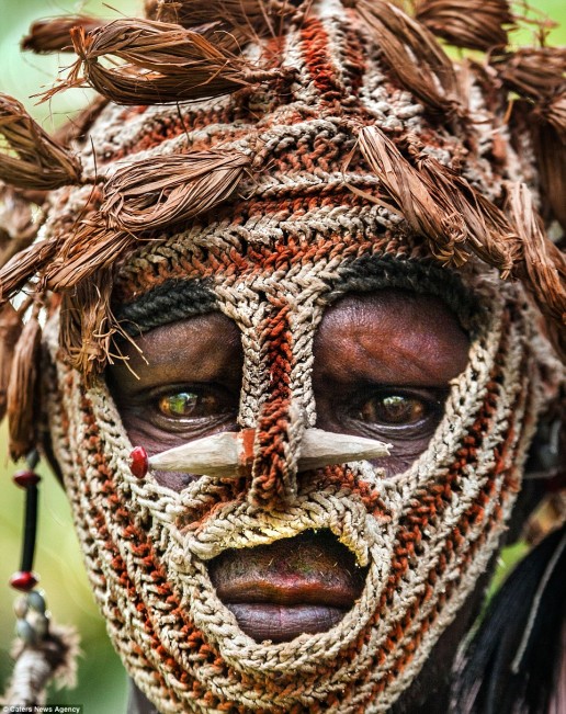 Bones through noses, feathered headdresses and painted faces: Stunning photos offer a glimpse into Indonesia's rarely seen tribes