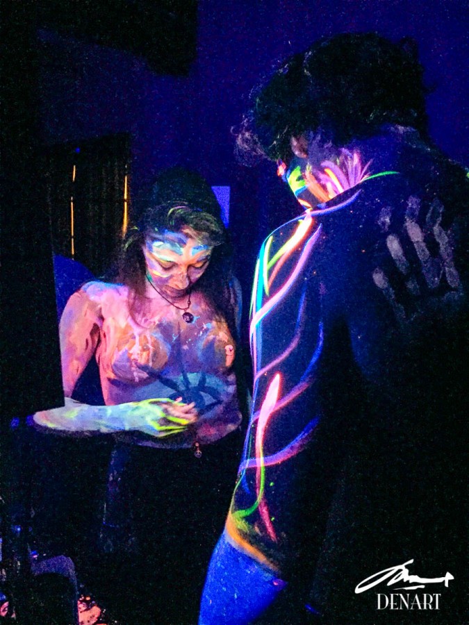 UV Body Painting class for couples - NYC